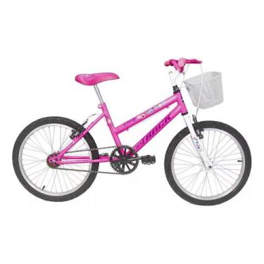 Imagem de Bicicleta Infantil Feminina Track E Bikes Cindy Aro 20 Com Cesta Rosa