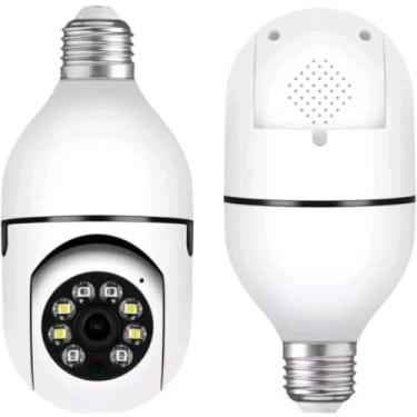 Imagem de Camera lampada wifi 2.4 visão noturna com zoom, luz, autofalante, alerta de movimento