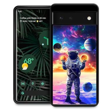 Imagem de CARLOCA Capa compatível com Google Pixel 7, design de padrão planeta mundo do astronauta para meninas e meninos, capa antiarranhões à prova de choque para Google Pixel 7