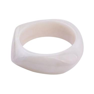 Imagem de SCRDPRAD Pulseira de resina acrílica colorida, pulseiras, placa de acetato de tartaruga, vintage, grosso, largo, irregular, geométrico, punk, joia de plástico legal para mulheres, Adjustable, Metal,