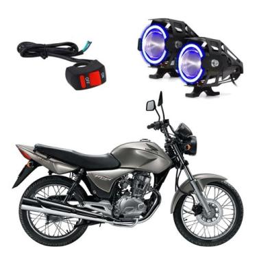 Imagem de Kit Led Farol Milha Moto Honda CG 150 TITAN ESD 2004 2005 2006 2007 20