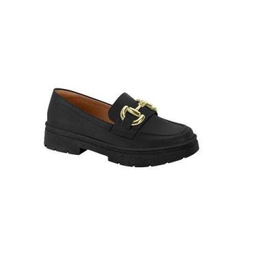 Imagem de Sapato Feminino Mocassim Vizzano Loafer  1422.101.7286, 37, Preto