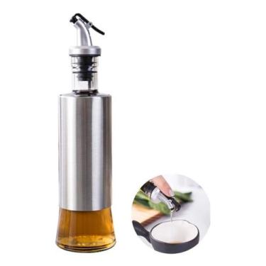 Imagem de Galheteiro Porta Azeite Vinagre Com Dosador Vidro Inox 300ml - FWB
