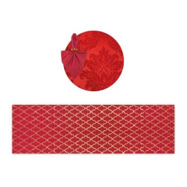 Imagem de Kit Sousplat Completo Com Trilhos de Mesa de Natal Natalino - MUMUDECO