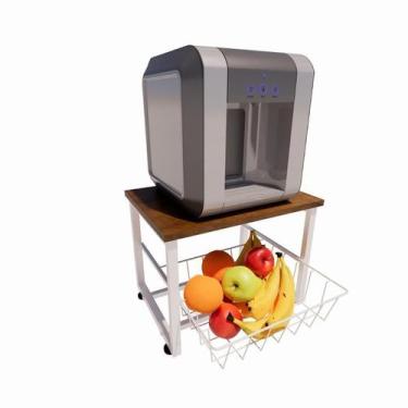 Imagem de Fruteira Suporte Bebedouro Bancada Mesa Branco Mdf - Belo Lar