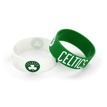 Imagem de Pulseira de borracha de silicone NBA Boston Celtics, pacote com 2