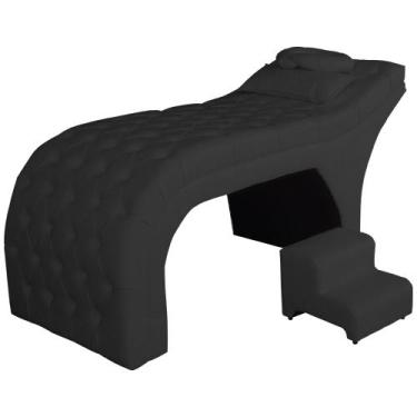Imagem de Maca Estética Detalhe em Capitonê Suede Cores - DS Estofados, Preto