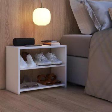 Imagem de Mesa Cabiceira Baixa . Prateleiras Multiuso Quarto Infantil - Technox