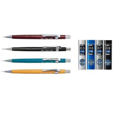 Imagem de Kit Lapiseira Pentel Sharp 0,3 0,5 0,7 0,9+grafites ain stein HB