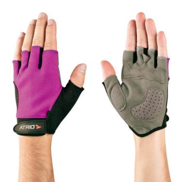 Imagem de Luvas Ciclismo e Esportes Dedo Curto Rosa Atrio Tamanho P