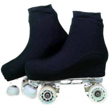 Imagem de Polaina Cobre Botas Capa Para Patins Preta - PATINASHOW, P