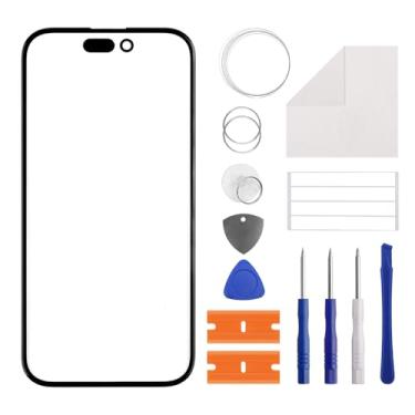 Imagem de Duotipa [Novo painel de vidro frontal de substituição para iPhone 15-6,1 polegadas, substituição da tela de vidro frontal com kit de ferramentas de reparo OCA - sem tela LCD e digitalizador sensível