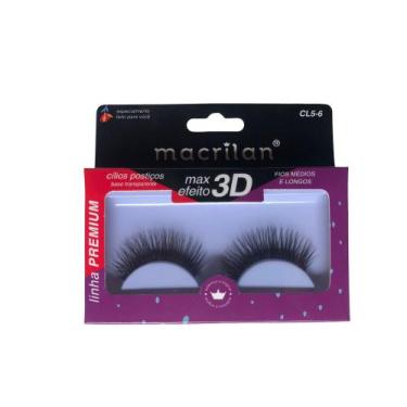 Imagem de Cílios Postiços Max Efeito 3D CL5-6 com Fios Naturais Médios e Longos 