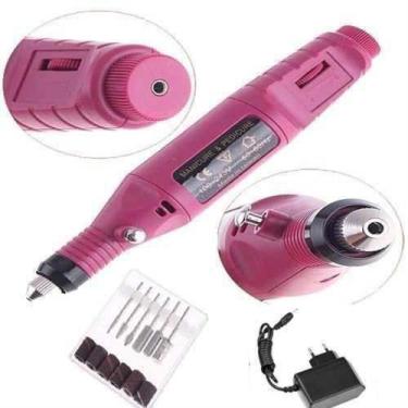 Imagem de Lixadeira Unha Lixa Elétrica Profissional Bloco Motor Bivolt Pink - BC