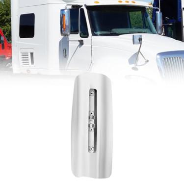 Imagem de Seassauto International Prostar Capa para retrovisor de porta 2002-2018 International Black Door Mirror, lado esquerdo do motorista.