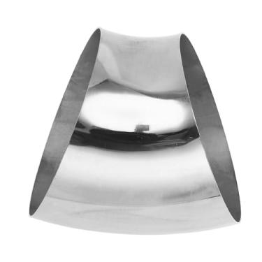 Imagem de Motoforti Tubulação de tubo de escape modificada para carro curva mandril 45 graus espessura OD 2,0 mm/14GA 159x185x2,0 mm aço inoxidável 304 tom prata