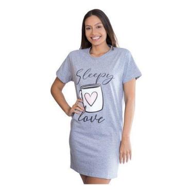 Imagem de Camisola Verão Feminino de alcinha Coração - Empório do Algodão, Rosa,