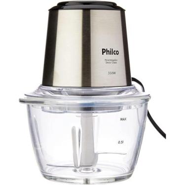 Imagem de Processador Inox Glass 127V - Philco Preto, 110V