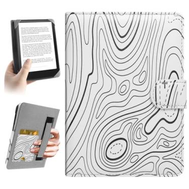 Imagem de HoYiXi Capa universal para Kindle eReader de 17.8 cm compatível com Paperwhite/Pocketbook de 17.3 cm e Tolino/Kobo Clara 2E/Kobo Clara HD, 15.2 cm, 17.3 cm capa protetora para eReader com bolso