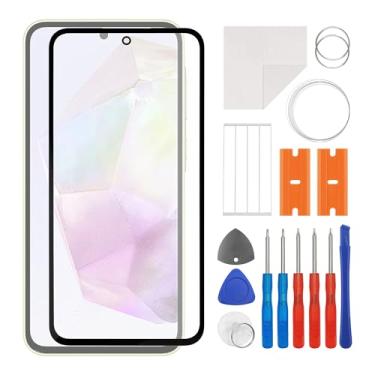 Imagem de SwarKing Substituição da tela de vidro da lente externa frontal para SAM A35 5G com kit de ferramentas de reparo gratuito (sem toque LCD e digitalizador)
