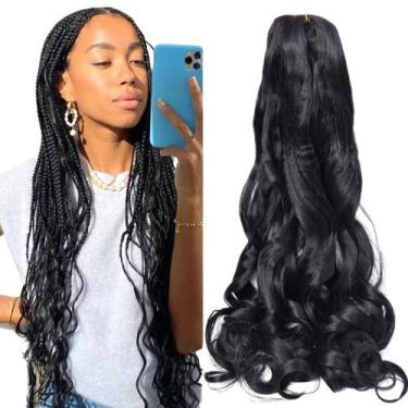 Imagem de Cabelo Cherey Jumbo Boho Onda Francesa 400g - GM Hair, Preto