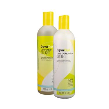 Imagem de DevaCurl Low-Poo Delight Kit Shampoo e Condicionador 355ml