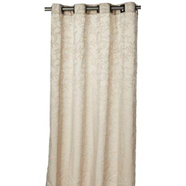Imagem de Cortina Jacquard Savage Floryl, Branyl, 51.41% Algodão e 48.59% Poliéster, Bege