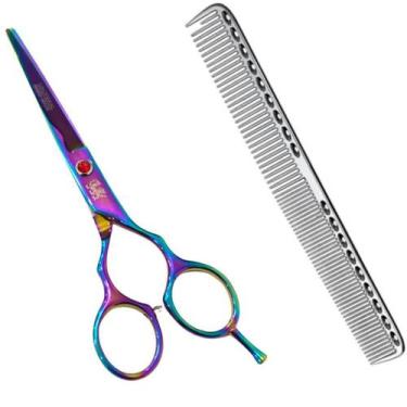 Imagem de Tesoura Fio Laser 6.0 Furta Cor Pente De Metal Para Cabelo - Obopekal