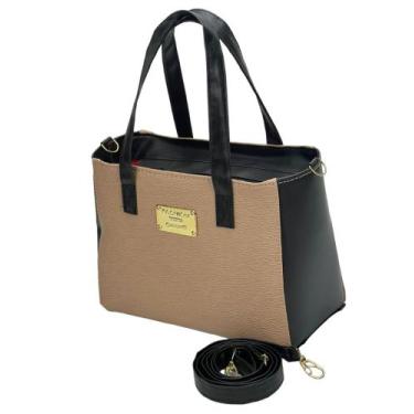 Imagem de Bolsa Feminina linda Tote transversal Ventureles tamanho médio, Bege t