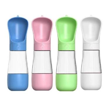 Imagem de Garrafa Bebedouro Comedouro Pet Portátil 2 Em 1 Água E Ração - Portabl