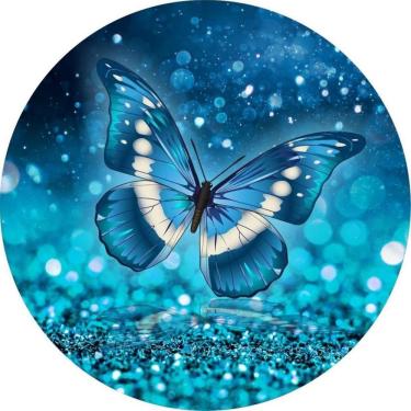Imagem de Painel Redondo 3D Sublimado Borboletas Frd-5109