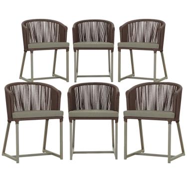 Imagem de 6 Cadeiras de Jantar Área Noronha em Alumínio