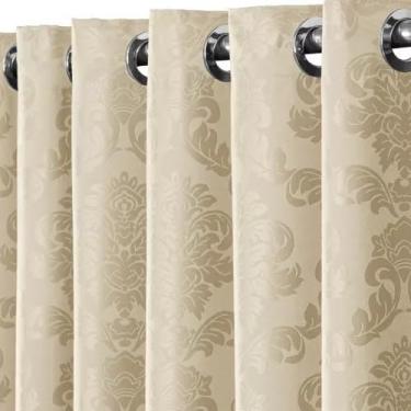Imagem de Cortinas estampadas para sala de estar e quarto 2,80 m × 1,70 m com argolas | Decoração moderna