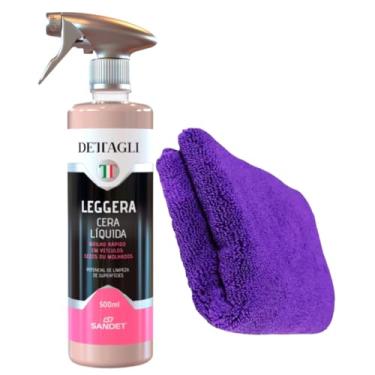 Imagem de Leggera Cera Liquida Cristalizadora Carnaúba 500ML + Microfibra 350 GSM