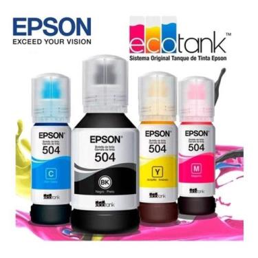 Imagem de Kit Tinta Original Epson L4260 L4160 L6191 L6171 T504