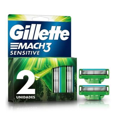 Imagem de Carga Para Aparelho De Barbear Gillette Mach3 Sensitive 2 unidades