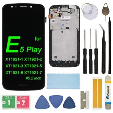 Imagem de UYGHHK Substituição de tela para Motorola E5 Play XT1921 XT1921-1 XT1921-2 XT1921-3 XT1921-5 XT1921-6 XT1921-7 XT1921DL Moto Assembly LCD Display Touch Screen Digitalizador Ferramentas com moldura