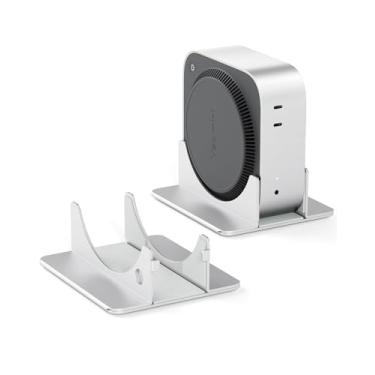 Imagem de SNANSHI Suporte para Mac Mini M4 – Suporte de mesa vertical, design vertical para fácil acesso ao botão liga/economia de espaço/dissipação de calor aprimorada compatível com Mac mini M4 / M4 Pro
