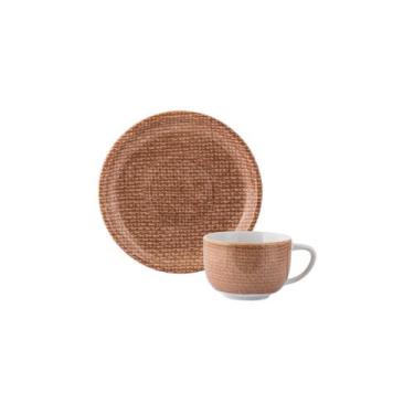 Imagem de Xicara Café com Pires 100ml Porcelana Schmidt - Dec. Estopa 2425, 2425