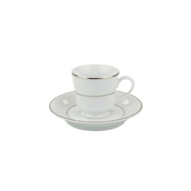 Imagem de Xícara Café Com Pires 60ml Porcelana Schmidt - Dec. Renda Branca 0163,