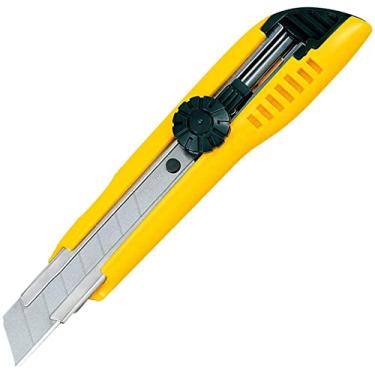 Imagem de TAJIMA Faca utilitária – Cortador de caixa de lâmina de encaixe resistente de 7 pontos com trava de mostrador e 3 lâminas Endura- LC-501