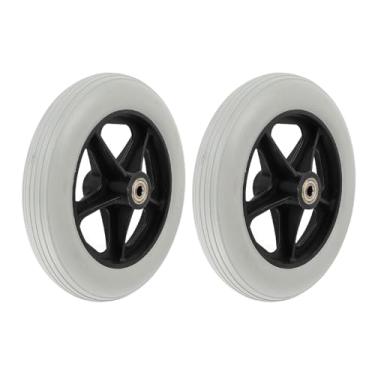 Imagem de Asixxsix Rodas de Cadeira de Rodas de 8 Polegadas, 2 Unidades de Rodas Dianteiras de Cadeira de Rodas Rollator Walker Rodízios de Substituição Antiderrapantes Rolos Pneu Sólido