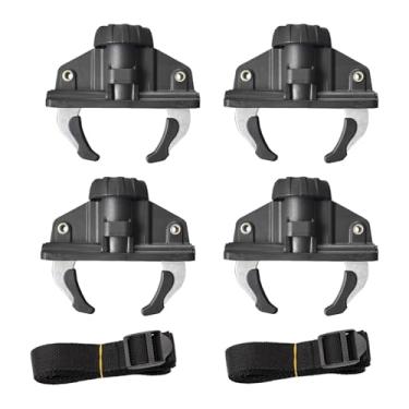 Imagem de rockible 4 Peças de Grampos de Suporte de Carga para Teto de Carro, Montagem de Encaixe para Camping Anti