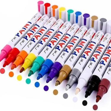 Imagem de Conjunto De Canetas Marcador Permanente 12 Cores