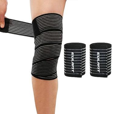 Imagem de YEEKORO Bandagem Elástica De Compressão Para Joelho, Suporte Tornozelo, Faixas Ajustáveis Panturrilha, Cotovelo E Pulso Alívio Da Dor, Tiras Fixação Homens Mulheres