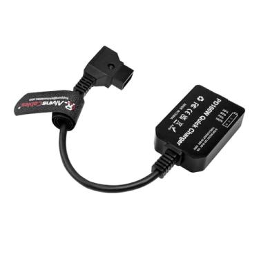 Imagem de Alvin's Cables Cabo de carregamento rápido bidirecional Dtap para Type-c PD, adaptador de alimentação de carregamento rápido USB-C PD 100W para bateria de montagem em V dourada, para câmera, laptop