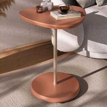 Imagem de Mesa de Canto Bia 100% Mdf Terracota - Pnr Móveis, Marrom, Moderno