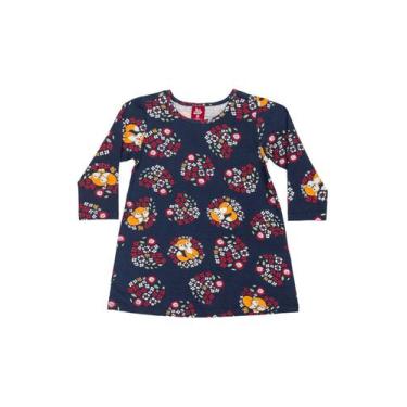 Imagem de Vestido manga longa em Cotton para Bebês Bee Loop, Azul, P