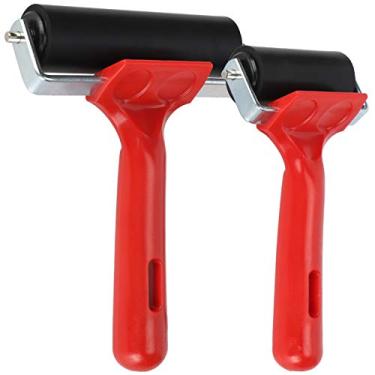 Imagem de Asixxsix Rolo de Pintura de Diamante para Impressão Uniforme, Rolo de Brilho de Plástico Confortável e Não Deslizante Com Estrutura de Aço Inoxidável e Borracha Sólida (6cm+10cm)