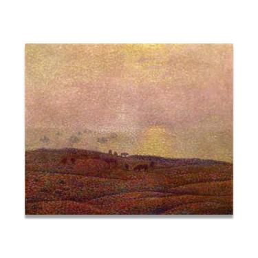 Imagem de LKXGRRSFG Seen Smaller From A DistanceThéo van Rysselberghe: Impressão em tela neoimpressionista belga chave 15 x 48 cm sem moldura